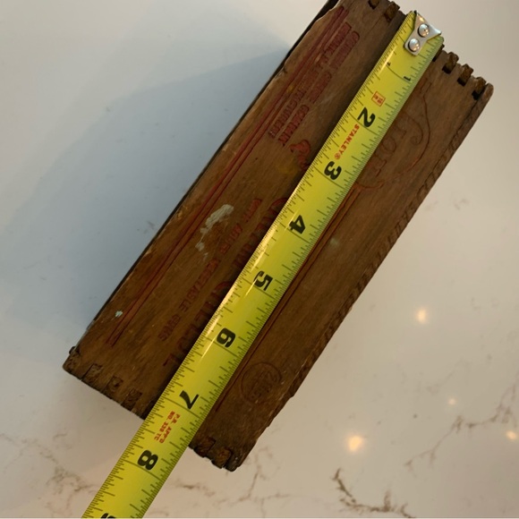 Vintage Lion Brand Pasteurized Chive Cream Cheese Wooden Box 3.5” x  3” x  7” NJ - Picture 4 of 10